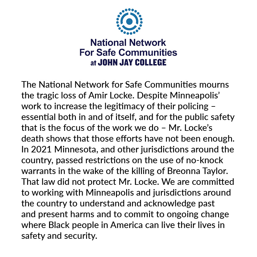 NNSC mourns the tragic loss of Amir Locke National Network for Safe