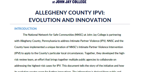Allegheny County Evolution and Innovation of IPV